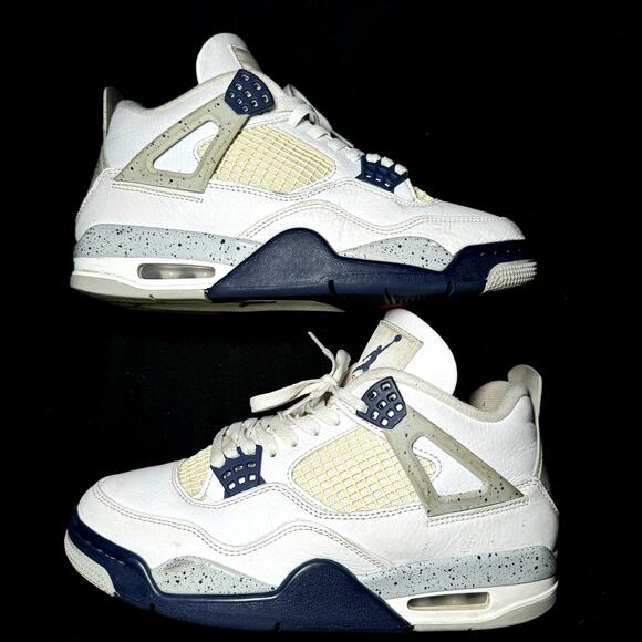 Size 7 - Nike Air Jordan 4 Retro Midnight Navy 2022 Men's Shoes - Picture 3 of 9